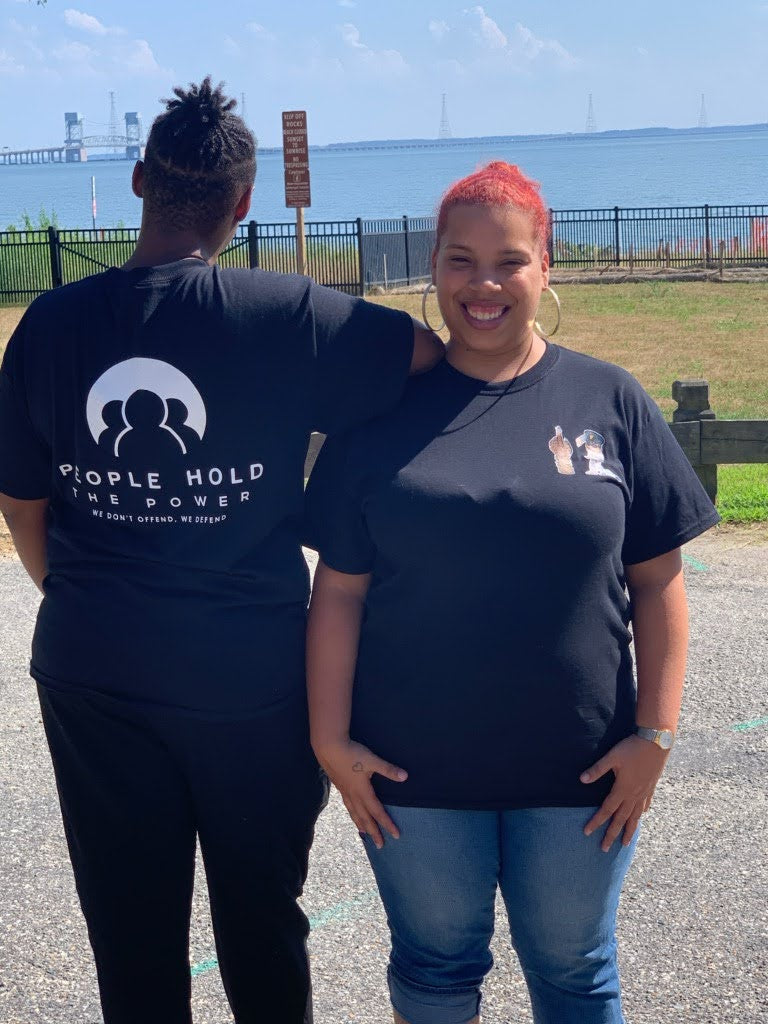 PHP Logo Shirt - outdoor lifestyle couple shot